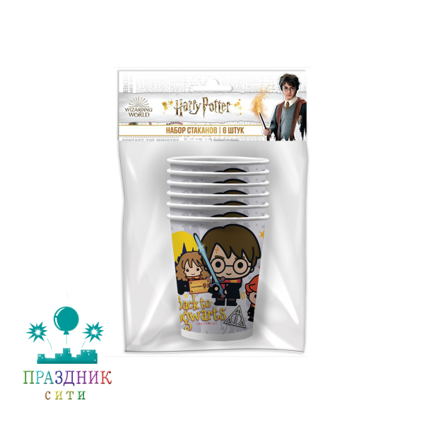 СТАКАН Гарри Поттер Чиби 6шт