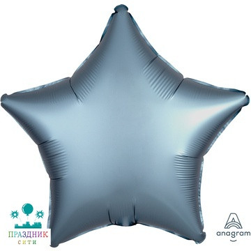 ШАР (Фольга) А Б/РИС ЗВЕЗДА 19 in Сатин Steel Blue