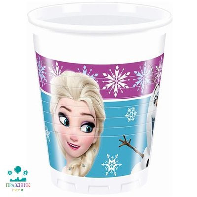 СТАКАН Холодное сердце северное сияние пласт 8шт