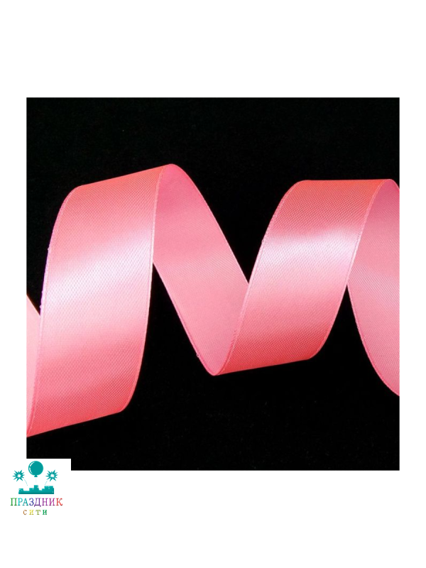 ЛЕНТА атлас 2,5 см розовый