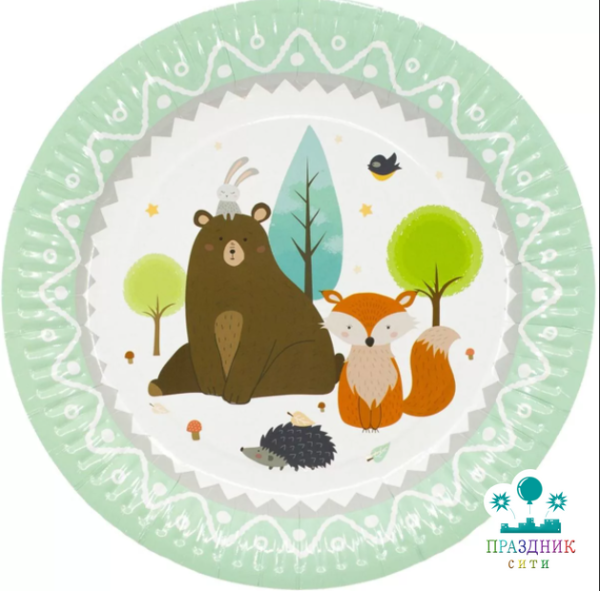 ТАРЕЛКА Лесные Друзья 23см 6шт