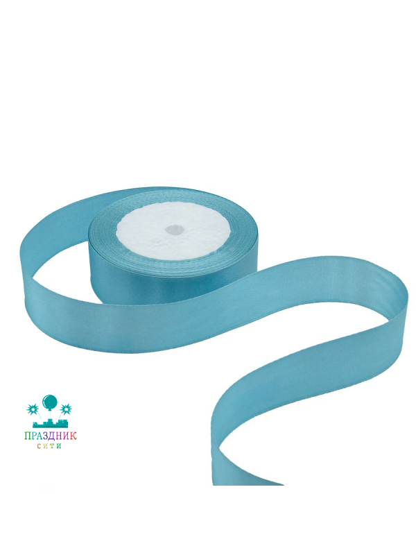 ЛЕНТА атлас 2,5 см светло-голубая