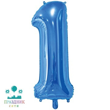 ШАР (Фольга) К ЦИФРА 1 40 in Blue