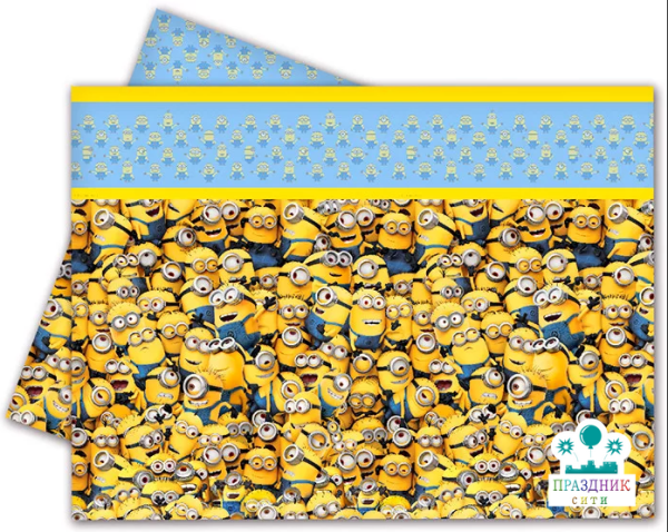 СКАТЕРТЬ п/э Миньоны  1,2х1,8/Р