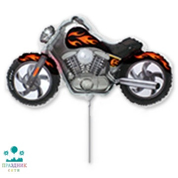 ШАР (Фольга) Мини ФИГУРА Мотоцикл черный