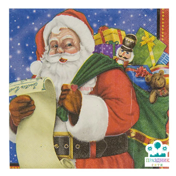 САЛФЕТКА Санта 33см