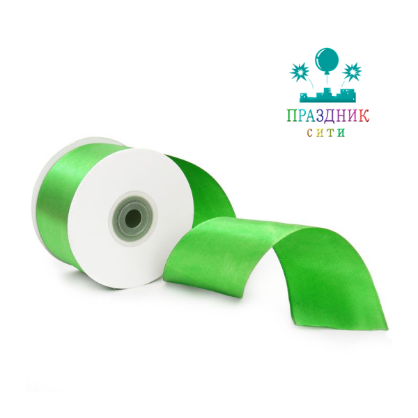 ЛЕНТА атлас 5,0 см салатовая
