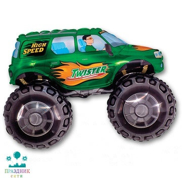 ШАР (Фольга) Ф ФИГУРА 70 in Внедорожник зеленый/FM