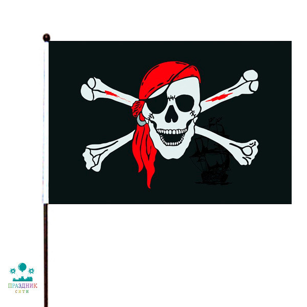 ФЛАЖОК Пиратский большой 40см х 60 см