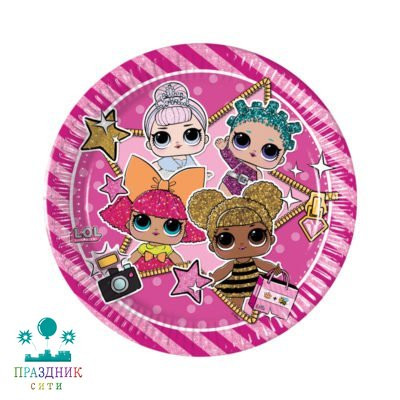 ТАРЕЛКА Куклы ЛОЛ 23см 8шт