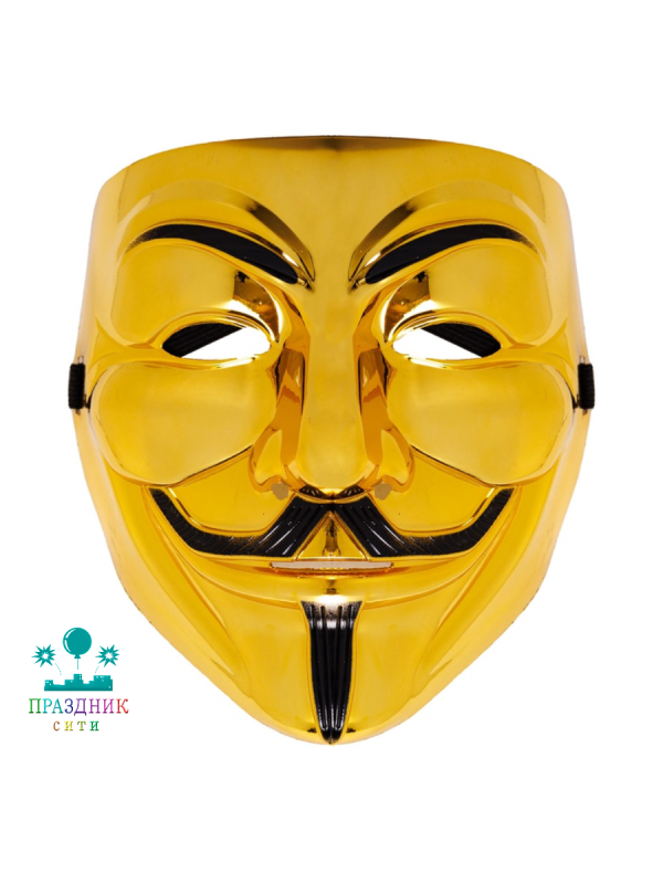 МАСКА Вендетта золотая
