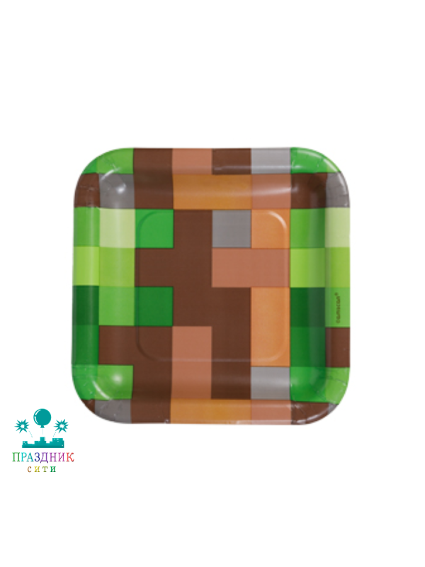 ТАРЕЛКА TNT Party квадратная 17см 8шт