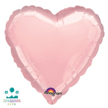 ШАР (Фольга) А Б/РИС СЕРДЦЕ 18 in Металлик Pink