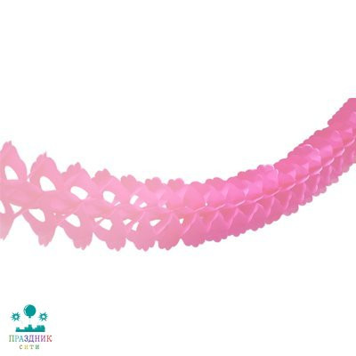 ГИРЛЯНДА бум декор Розовая  3,6м