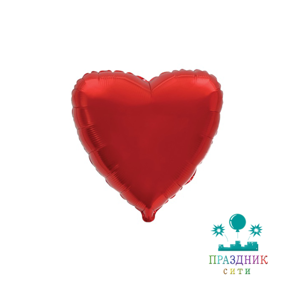 ШАР (Фольга) Ф Б/РИС СЕРДЦЕ Red