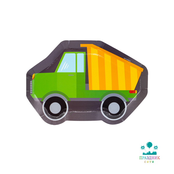 ТАРЕЛКА Самосвал фигурная 25см 6шт