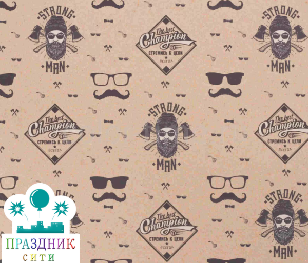 БУМАГА Strong man, крафтовая, 50 × 70 см