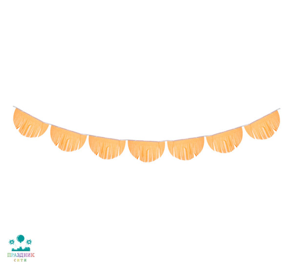 ГИРЛЯНДА-тассел Полукруг, цвет оранжевый, 3 м