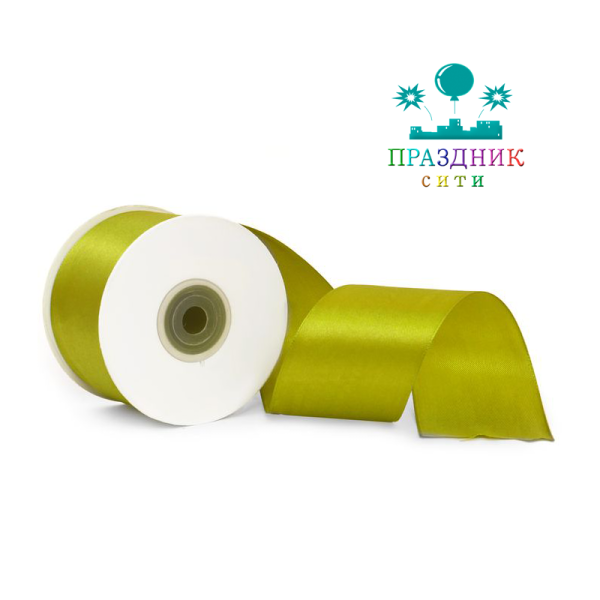 ЛЕНТА атлас 5,0 см оливковая