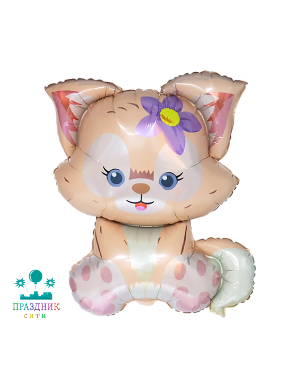 ШАР (Фольга) К ФИГУРА 60 in Котенок с цветком
