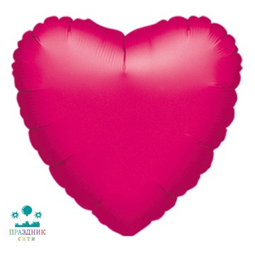 ШАР (Фольга) А Б/РИС СЕРДЦЕ 18 in Металлик Fuchsia