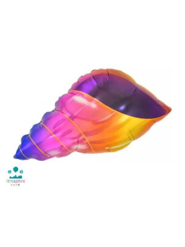 ШАР (Фольга) ФИГУРА 40 in Морская Ракушка Градиент