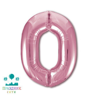 ШАР (Фольга) А ЦИФРА 0 65 in Фламинго