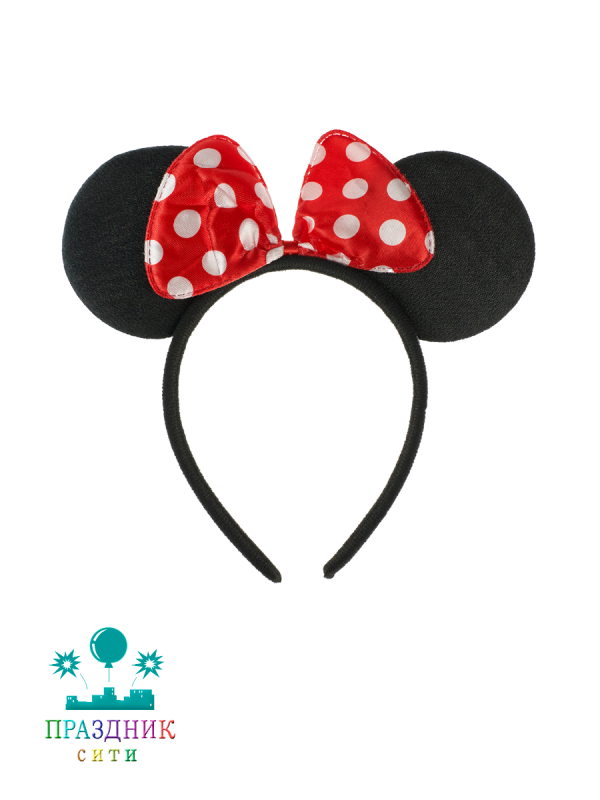 ОБОДОК Мышка с красным бантиком