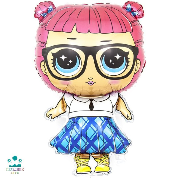 ШАР (Фольга) ФИГУРА 32 in Модная кукла (плиссированная юбочка)