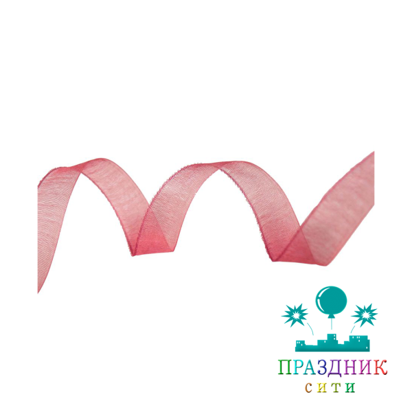 ЛЕНТА органза 1,2 см бордовая