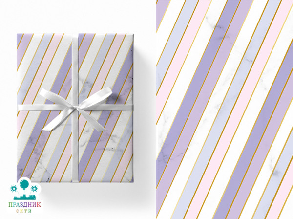 БУМАГА Мраморные полосы, глянец, 100х70см