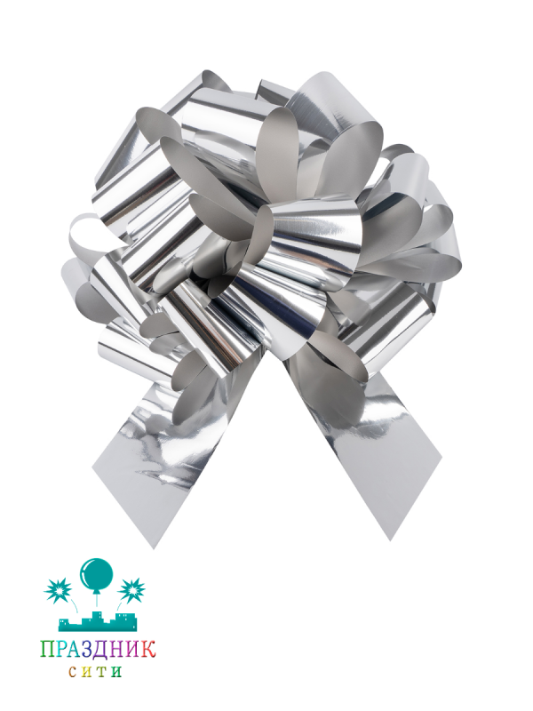 БАНТ ШАР 36см Металлик, Серебро