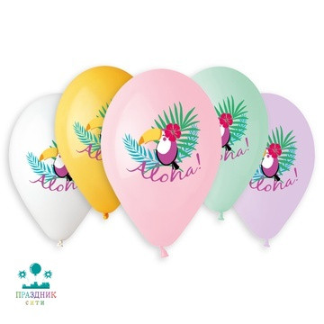 ШАР с рисунком 14" Тукан ALOHA