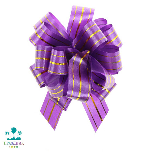 БАНТ- ШАР 3,0 см с золотой полосой дл.55 см