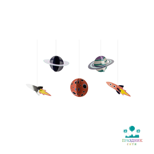 ФИГУРА Космос 3D 19см 5шт