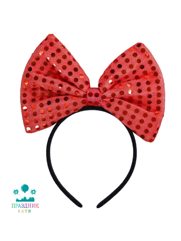 ОБОДОК светящийся Бант с пайетками