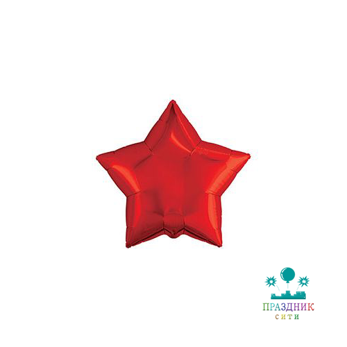 ШАР (Фольга) Р Б/РИС ЗВЕЗДА 75 in Металлик Red