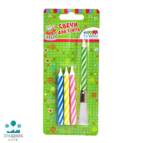 СВЕЧА д/торта Музыкальные 4шт