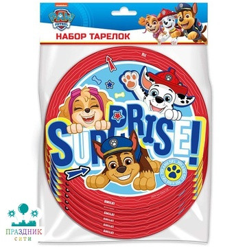 ТАРЕЛКА Щенячий Патруль 18см6шт