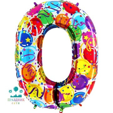 ШАР (Фольга) Г ЦИФРА 0 65 in Шары