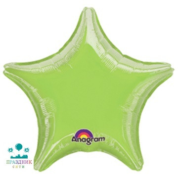 ШАР (Фольга) А Б/РИС ЗВЕЗДА 19 in Металлик LimeGreen