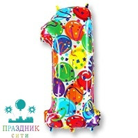 ШАР (Фольга) Г ЦИФРА 1 65 in Шары