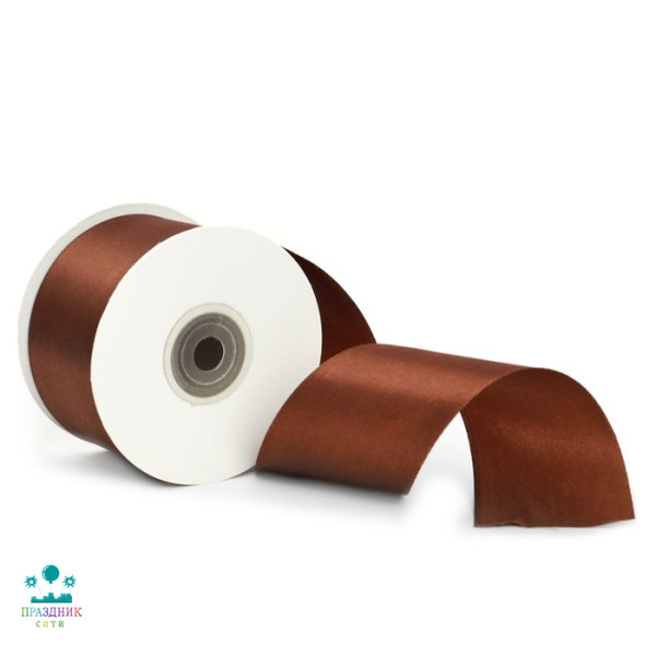 ЛЕНТА атлас 5,0 см шоколад