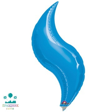 ШАР (Фольга) А Б/РИС ЗИГЗАГ 19 in Металлик Blue