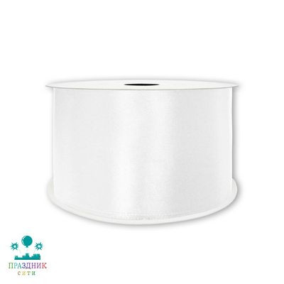 ЛЕНТА атлас 3,8 см белый