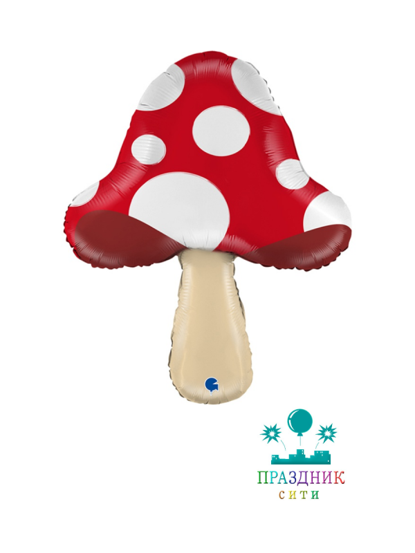 ШАР (Фольга) Г ФИГУРА 55 in Гриб Мухомор