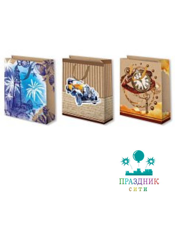 ПАКЕТ Мужской крафт 26х32 см