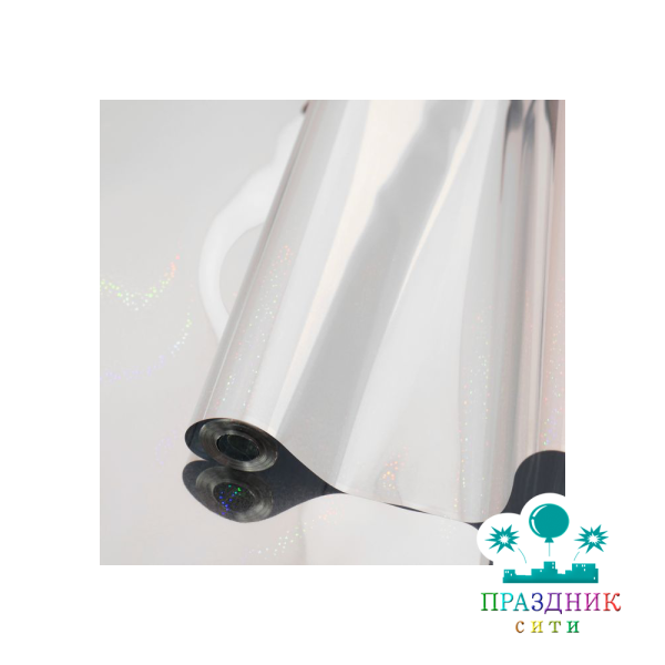 ПЛЕНКА голографическая серебро 70см, в рулоне