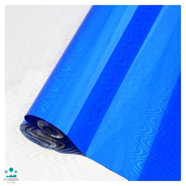 ПЛЕНКА голографическая синяя, 70см, в рулоне