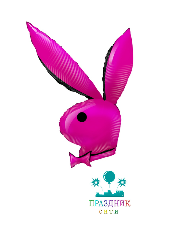 ШАР (Фольга) К ФИГУРА Заяц розово-черный